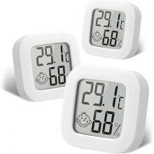 3 Pieces Mini Digital Indoor Thermometer Hygrometer Humidity Temperature LCD Display Bluetooth Wireless Sensor Thermometer for Home, Office,Digital Hy