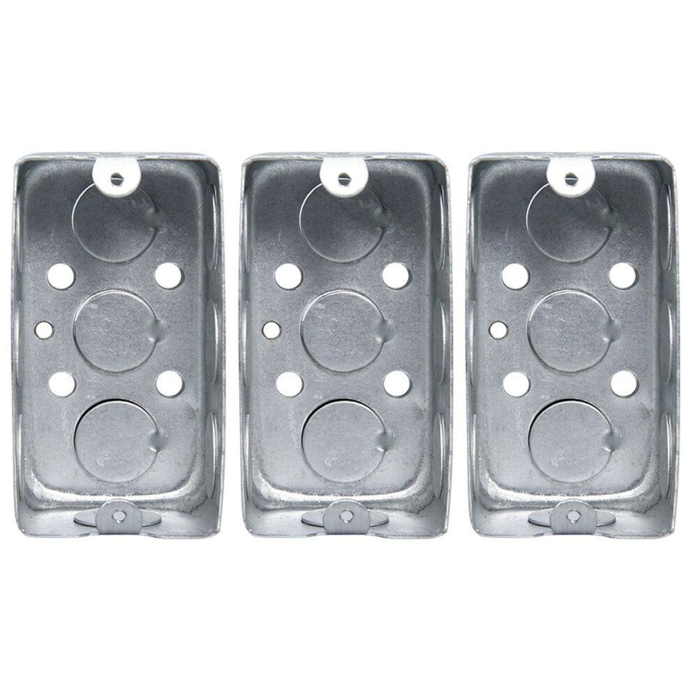 3 Pcs Junction Case Switch Socket Protector Electronics Silver 3162367763954