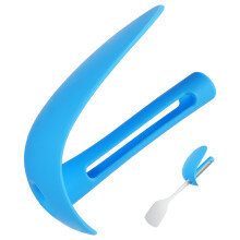 1Pc Anti Oil Splashing Spatula Cover Rubber Hand Protector Blue