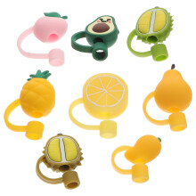 Straw Decoration Dust Plug Assorted Color 8pcs