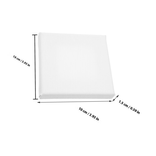 6pcs Mini Canvas Bulk For Present Giving White Wood Cotton 1