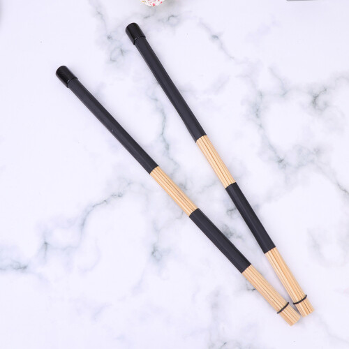Bamboo Drum Stick Black 3 Pairs 0.5 Inches Deep 1