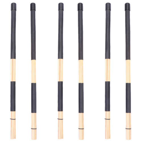 Bamboo Drum Stick Black 3 Pairs 0.5 Inches Deep