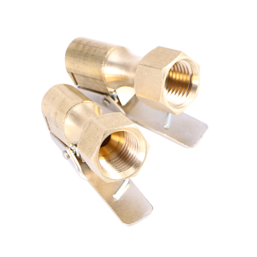 2Pcs Straight Lock-On Air Chuck With Clip For Tire Inflator 3162458309948