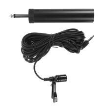 1 Set Black Lavalier Microphone With Clipping For Performance