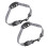 Universal Chin Strap Black Durable Plastic Polyester 2pcs 6