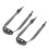 Universal Chin Strap Black Durable Plastic Polyester 2pcs 9