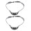 Universal Chin Strap Black Durable Plastic Polyester 2pcs 8