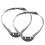 Universal Chin Strap Black Durable Plastic Polyester 2pcs 7
