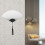 Minimalist Silver Fan Shaped Mirror Wall Decor Easy To Install 5