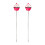2Pcs Durable Rosy Cake Tester Stainless Steel Baking Tool for Cupcakes 1