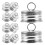 Canning Lids Regular Aluminum Screw Caps Silver 12pcs 10