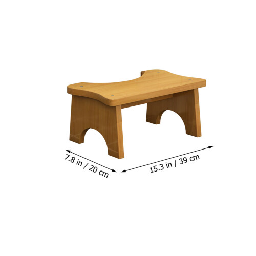 Solid Wood Toilet Stool Child Step Bathroom Chair Stable Footstool 1