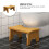 Solid Wood Toilet Stool Child Step Bathroom Chair Stable Footstool 11