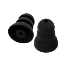 2Pcs Black Silicone Earplugs Noise Cancelling Soft Ear Tips for Sleep