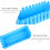 Blue Plastic Flower Pot Rectangular Durable Flower Container 9