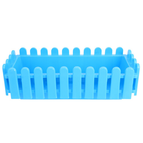 Blue Plastic Flower Pot Rectangular Durable Flower Container