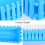 Blue Plastic Flower Pot Rectangular Durable Flower Container 11