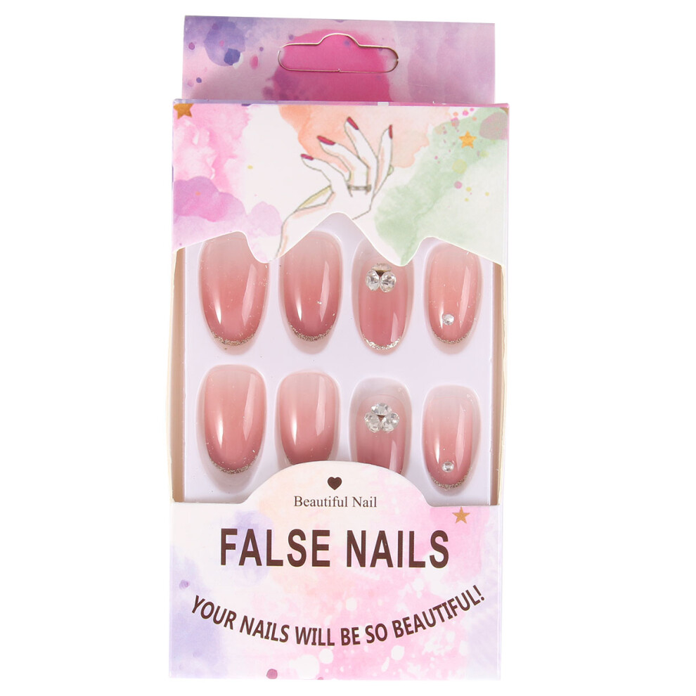 Iplusmile 24Pcs Delicate Fake Nail Sticky Piece Fake Nail Sticker Fake Nails