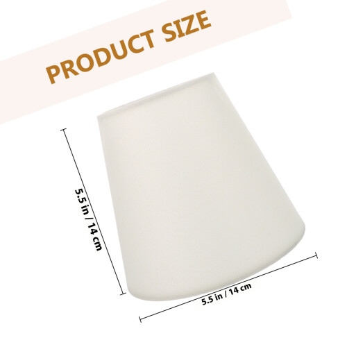 Table Lampshade Fabric Light Yellow 1 Piece Square Shape 1