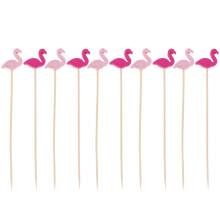100 Pcs Bamboo Fruit Sign Cocktail Bags Skewers Picks