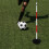 Training Marker Pole Rubber Base Black 1pcs 8.5x8.5x2.4in 6