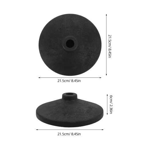 Training Marker Pole Rubber Base Black 1pcs 8.5x8.5x2.4in 1