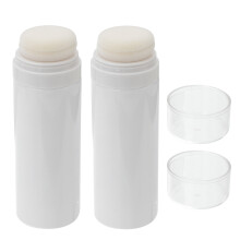 2 Pcs Body Dusting Container Powder Puff Box Travel Toddler Dispenser