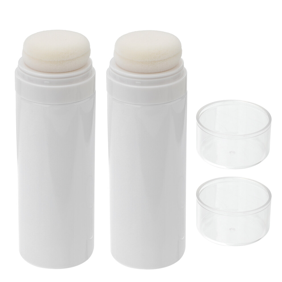 2 Pcs Body Dusting Container Powder Puff Box Travel Toddler Dispenser Iplusmile