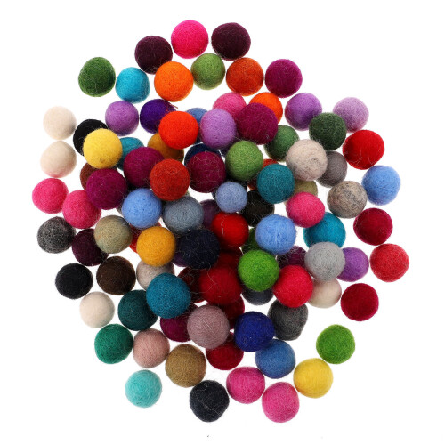 Diy Gar Felt Ball Decor Felt Ornament Balls Multi 100pcs 1