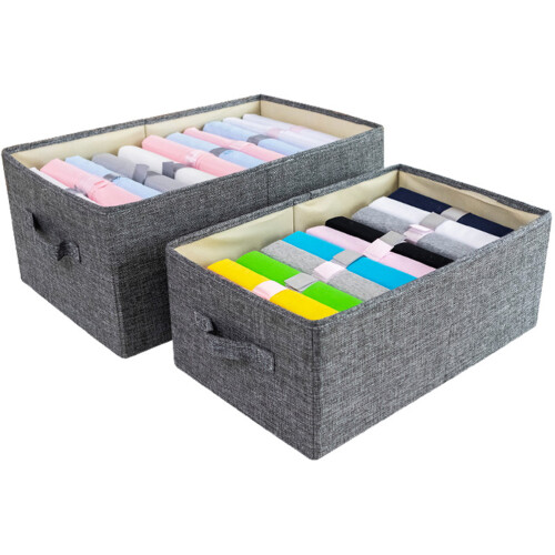 Storage Boxes Clothes Storage Bins Foldable Storage Bins Grey 1