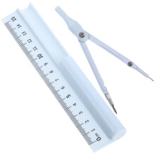 Small Protractor Circle Maker Geometry Kit Ruler Student Blue