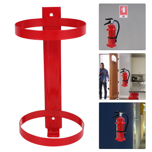 2 Pcs Fire Extinguisher Mounting Kit Bracket Car Brackets Red 1