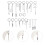 Dangle Hoop Drop Earrings Silver 1 Set 4.7x1.1in 4