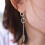 Dangle Hoop Drop Earrings Silver 1 Set 4.7x1.1in 7