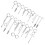 Dangle Hoop Drop Earrings Silver 1 Set 4.7x1.1in 9