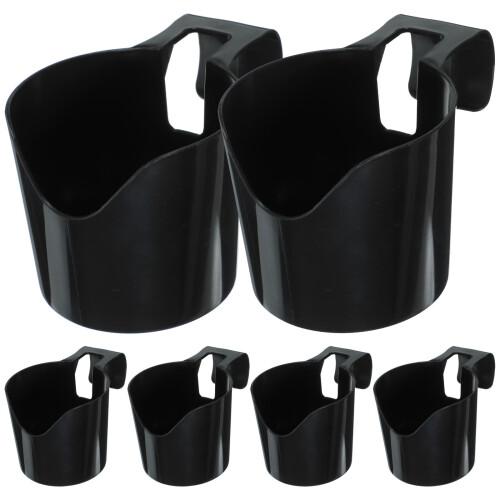 Poolside Cup Racks Black Rectangular 6pcs 5.9x3.9x3.5in