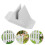 Long Term Use Garden Fence Base White Plastic 2pcs 10