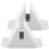 Long Term Use Garden Fence Base White Plastic 2pcs 2