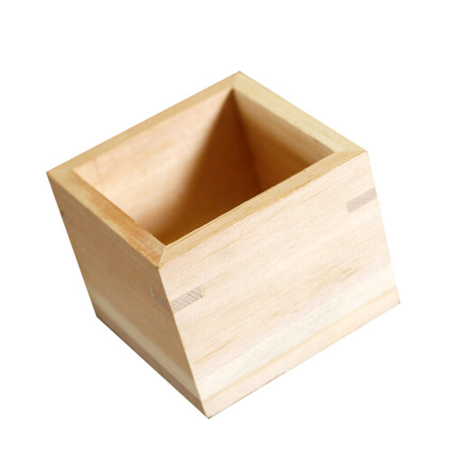 1pc Sake Cup Holder Polished Wood Traditional Design 2