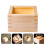 1pc Sake Cup Holder Polished Wood Traditional Design 2