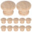 12Pcs Wood Material Drawer Knobs Stylish Khaki Handles for Cabinets 1