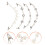 Men Clips Beige Alloy 4pcs 7.3x0.4x0.4in 5