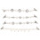 Men Clips Beige Alloy 4pcs 7.3x0.4x0.4in 9