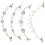 Men Clips Beige Alloy 4pcs 7.3x0.4x0.4in 8