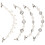 Men Clips Beige Alloy 4pcs 7.3x0.4x0.4in 6