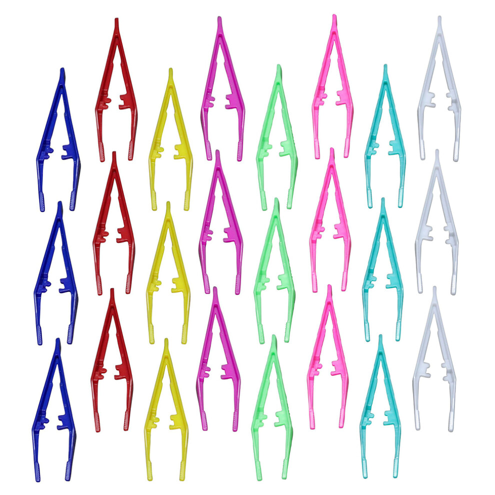 Vaguelly False Eyelash Applicator Plastic Tweezers 24Pcs