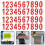 Reflective Self Adhesive Mailbox Numbers 6 Sheets Red Pet 7
