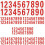 Reflective Self Adhesive Mailbox Numbers 6 Sheets Red Pet 10