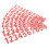 Reflective Self Adhesive Mailbox Numbers 6 Sheets Red Pet 5